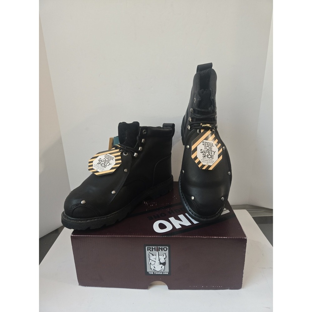 Rhino‎ work safety boots 6MS01 metatarsal protection sz 9 Mens